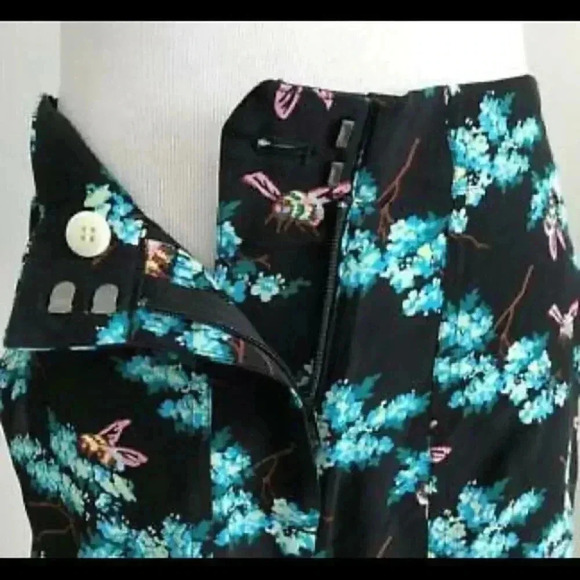 J.Crew Sz 8 Silk straight-leg pant in botanical bees print NWT - Picture 9 of 12